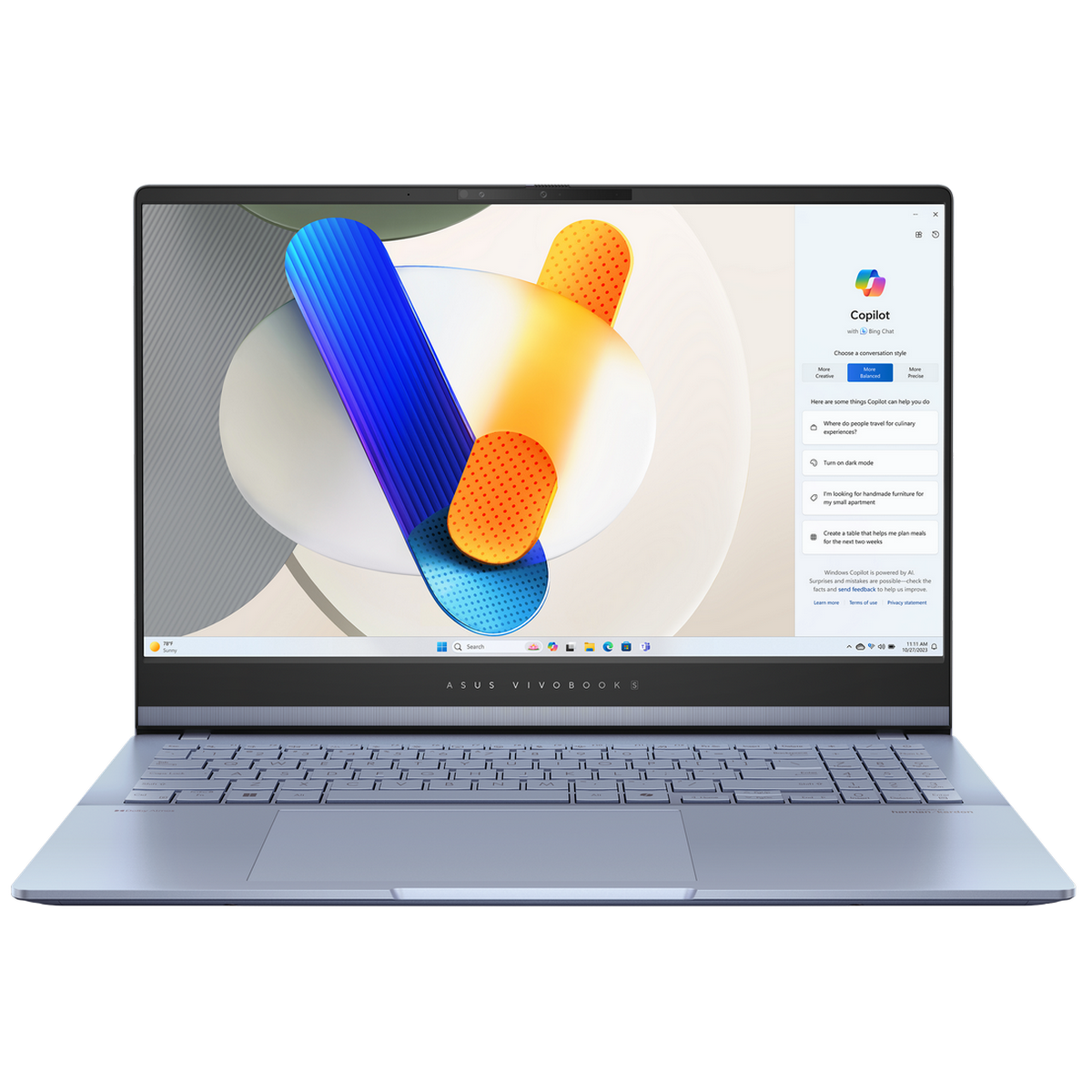 Ноутбук ASUS Vivobook S15 S5506MA-MA014W Intel Core Ultra 5 125H/16Gb/SSD512Gb/15.6"/OLED/2.8K/2880x1620/120Hz/Win11/Blue (90NB14E2-M00350)