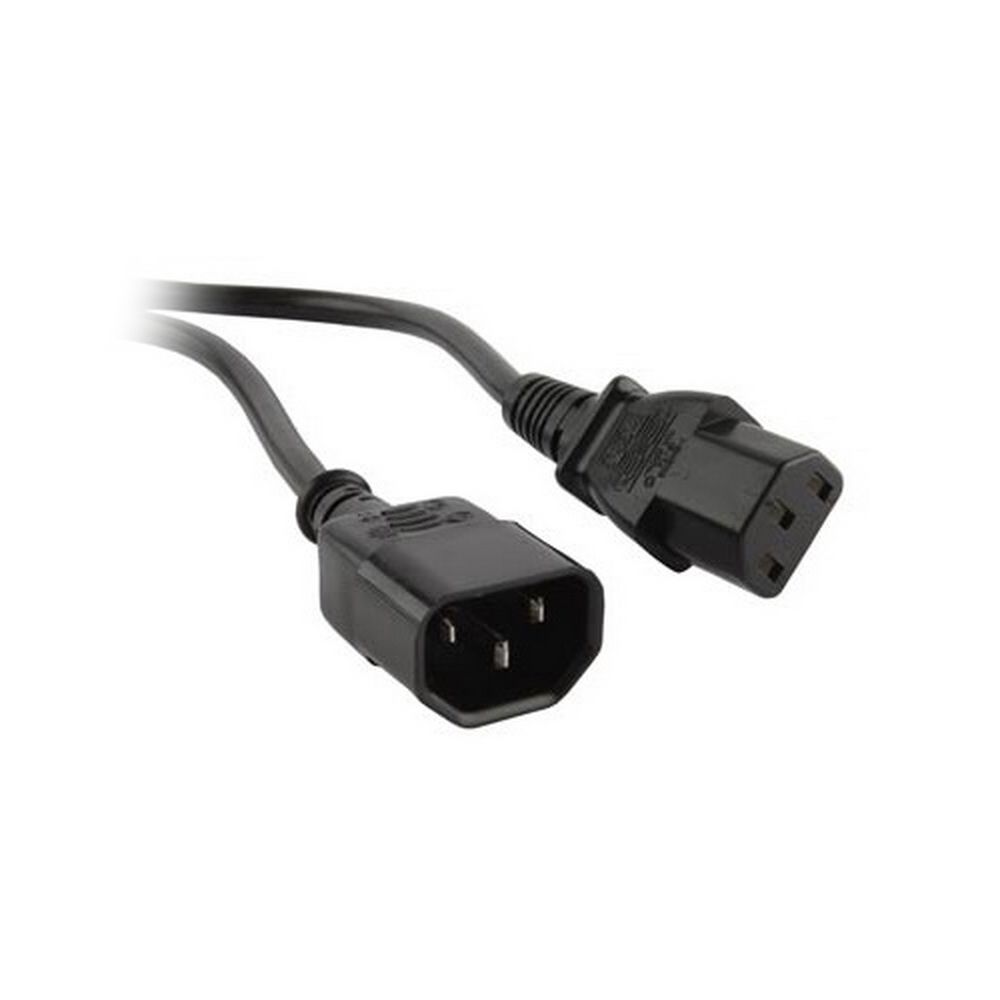Кабель питания монитор-компьютер PWC-IEC13A-IEC14-1.8-BK IEC320 C13 (угловая) - IEC320 C14 (3x0.75) 10A, прямая вилка, 1.8м, цвет черный (ПВС-АП-3*1,0-250-C13SC14-10-1,8 ГОСТ 30851.1-2002 (МЭК 60320-1:1994))