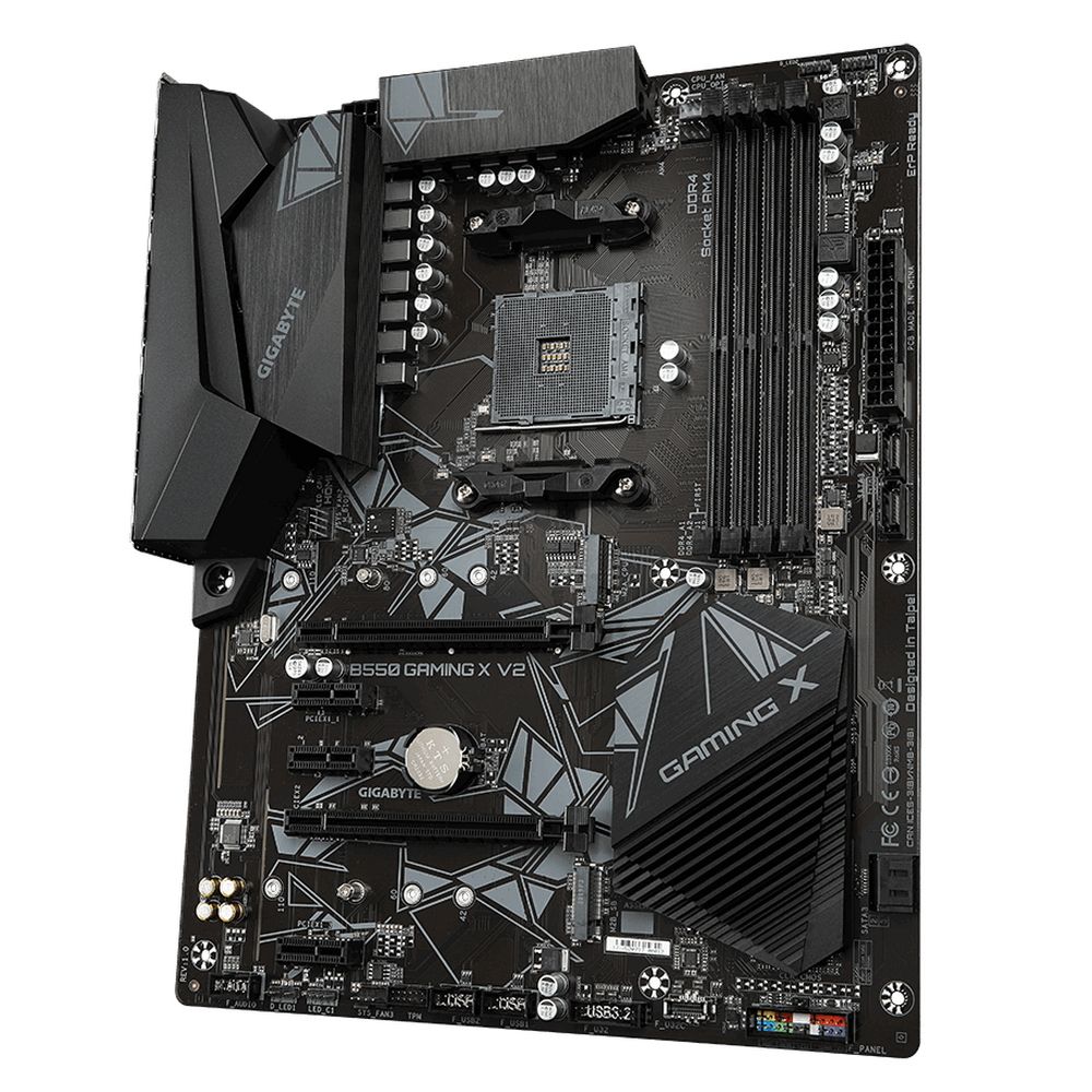 Материнская плата Gigabyte OEM B550 GAMING X V2, Socket AM4, AMD B550, 4xDDR4-3200, DVI-D+HDMI, 2xPCI-Ex16, 3xPCI-Ex1, 4xSATA3(RAID 0/1/10), 2xM.2, 8 Ch Audio, 1xGLan, (2+4)xUSB2.0, (4+2)xUSB3.2, 1xPS/2, ATX, RTL {8} (810702)
