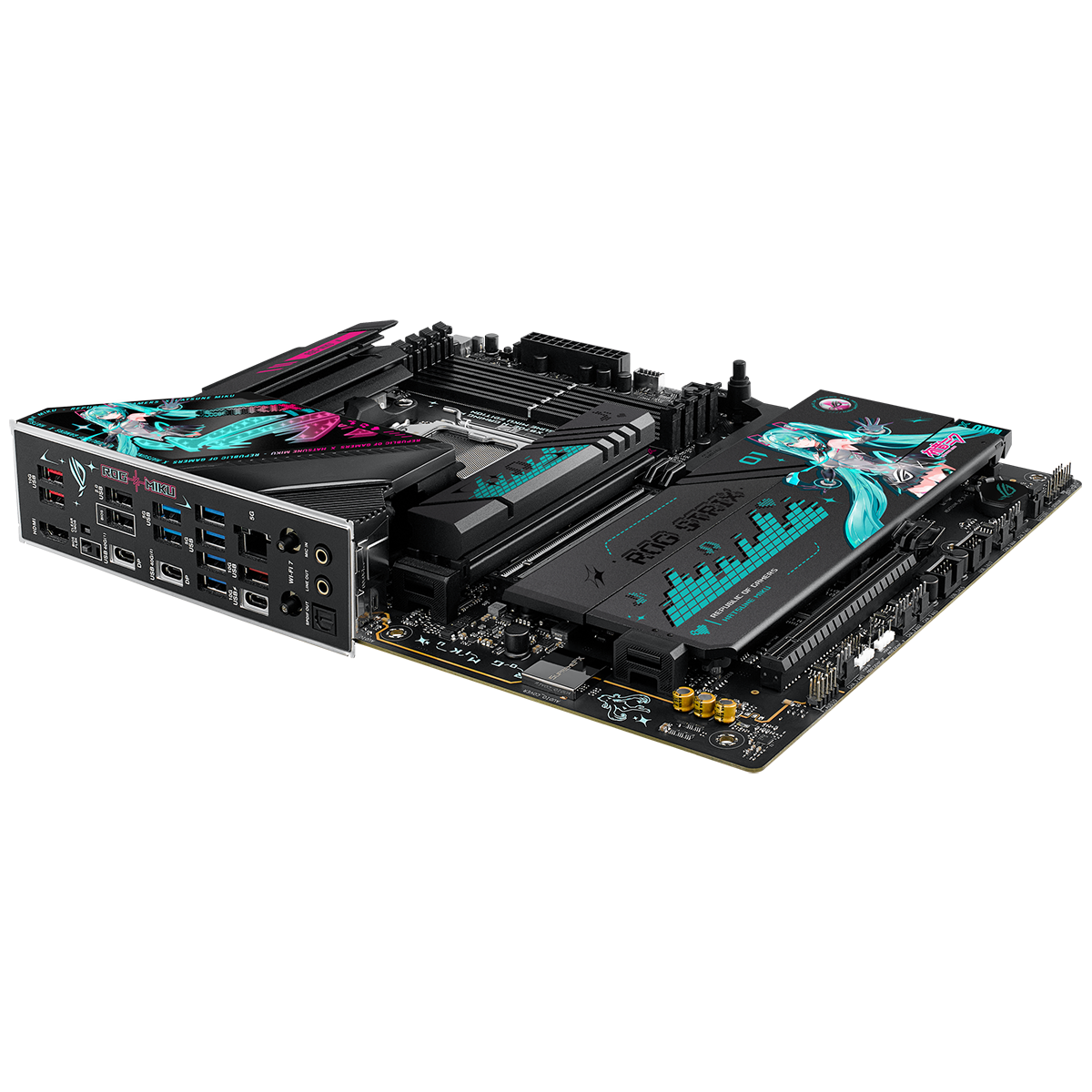 Материнская плата ASUS ROG STRIX X870E-H GAMING MIKU AM5 ATX 4xDDR5 2xPCIEx16 4xM.2 3xUSB-C HDMI 5GLAN Wi-Fi 7