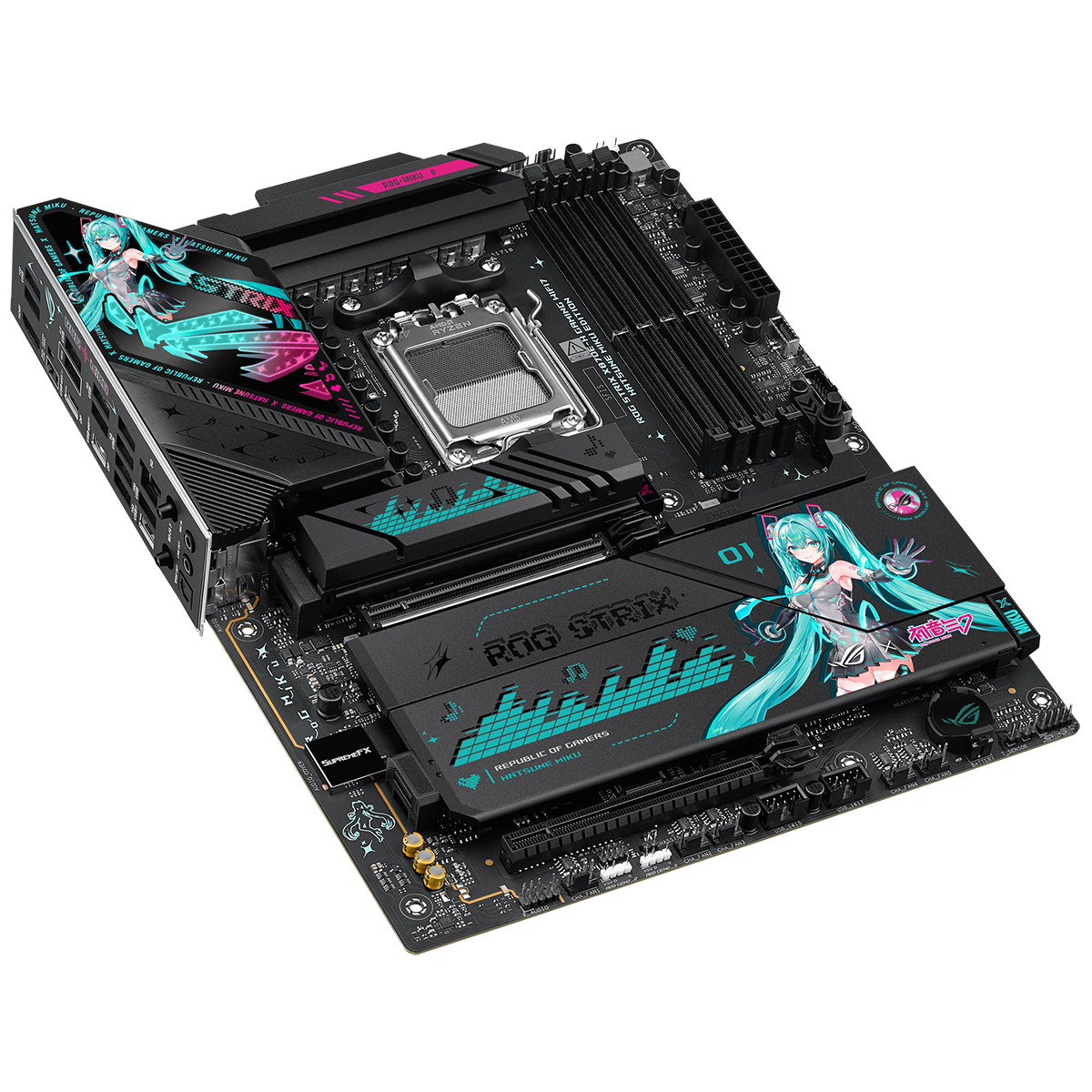 Материнская плата ASUS ROG STRIX X870E-H GAMING MIKU AM5 ATX 4xDDR5 2xPCIEx16 4xM.2 3xUSB-C HDMI 5GLAN Wi-Fi 7