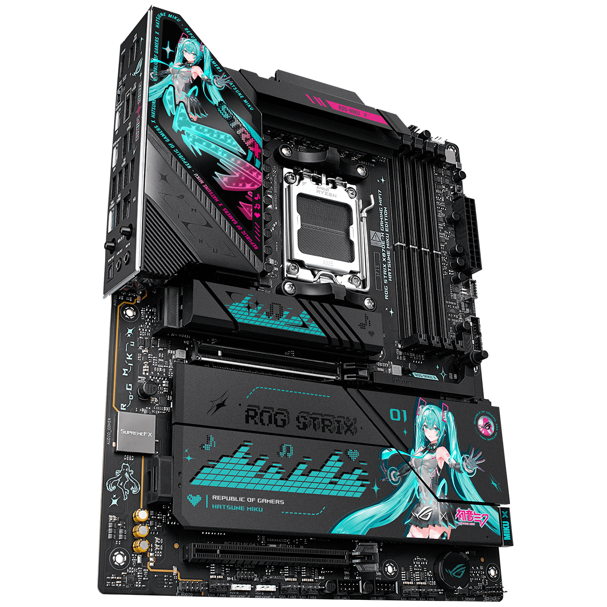 Материнская плата ASUS ROG STRIX X870E-H GAMING MIKU AM5 ATX 4xDDR5 2xPCIEx16 4xM.2 3xUSB-C HDMI 5GLAN Wi-Fi 7