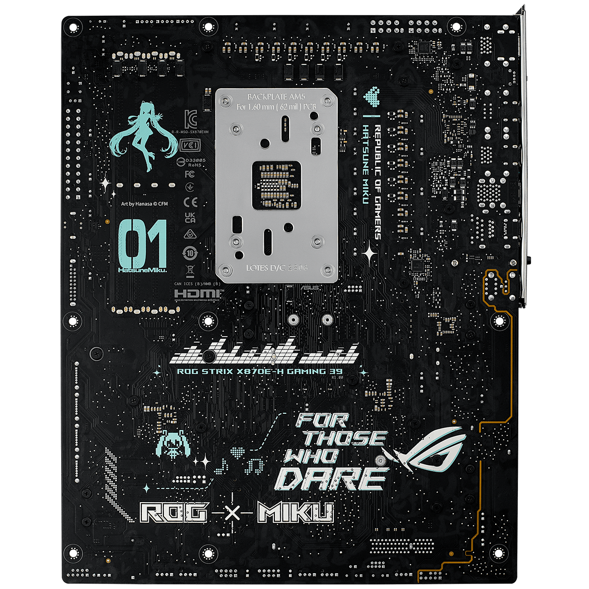 Материнская плата ASUS ROG STRIX X870E-H GAMING MIKU AM5 ATX 4xDDR5 2xPCIEx16 4xM.2 3xUSB-C HDMI 5GLAN Wi-Fi 7