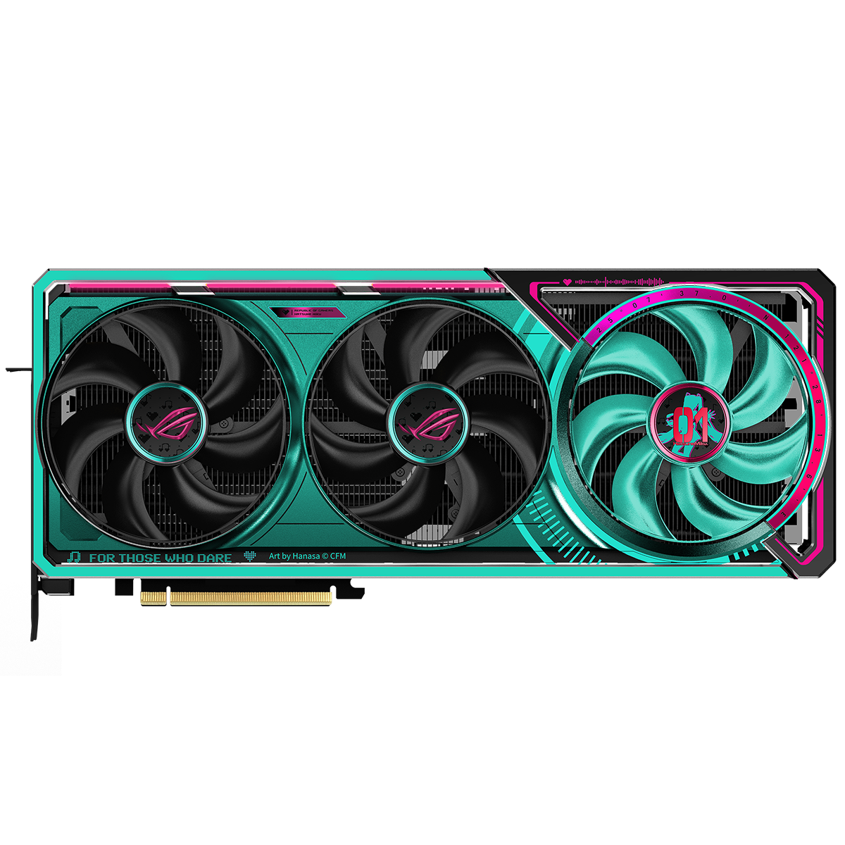 Видеокарта ASUS RTX5080 ROG ASTRAL HATSUNE MIKU EDITION WHITE OC 16GB GDDR7 256bit 3xDP 2xHDMI 4FAN RTL (ROG-ASTRAL-RTX5080-O16G-MIKU-W)