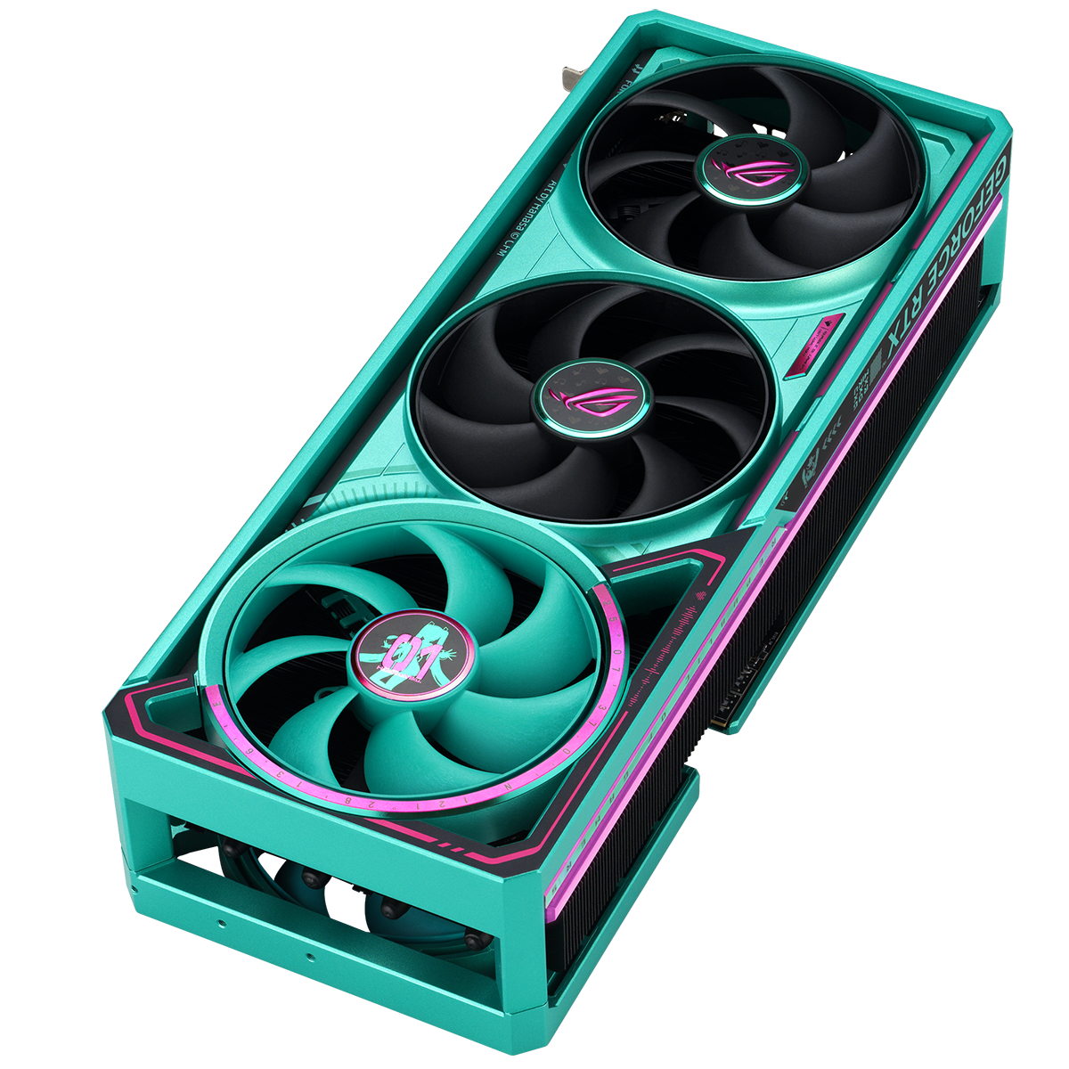 Видеокарта ASUS RTX5080 ROG ASTRAL HATSUNE MIKU EDITION WHITE OC 16GB GDDR7 256bit 3xDP 2xHDMI 4FAN RTL (ROG-ASTRAL-RTX5080-O16G-MIKU-W)