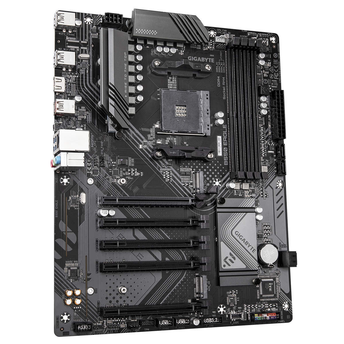 Материнская плата Gigabyte OEM B550 EAGLE, Socket AM4, AMD B550, 4xDDR4-3200, HDMI, 5xPCI-Ex16, 4xSATA3(RAID 0/1/10), 2xM.2, 8 Ch Audio, GLan, (4+4)xUSB2.0, (3+2)xUSB3.2, (1+1)xUSB3.2 Type-C™, ATX, RTL bp