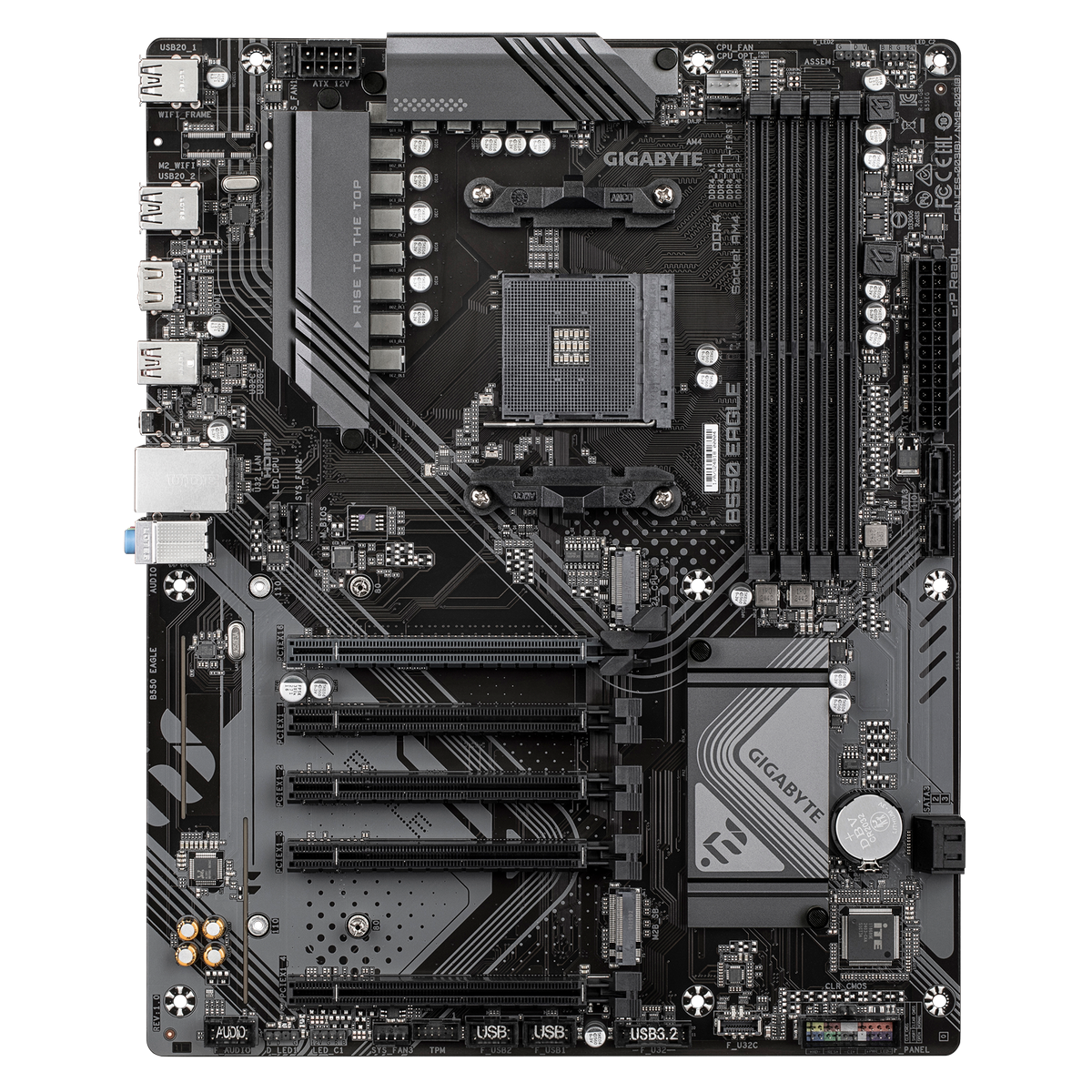 Материнская плата Gigabyte OEM B550 EAGLE, Socket AM4, AMD B550, 4xDDR4-3200, HDMI, 5xPCI-Ex16, 4xSATA3(RAID 0/1/10), 2xM.2, 8 Ch Audio, GLan, (4+4)xUSB2.0, (3+2)xUSB3.2, (1+1)xUSB3.2 Type-C™, ATX, RTL bp