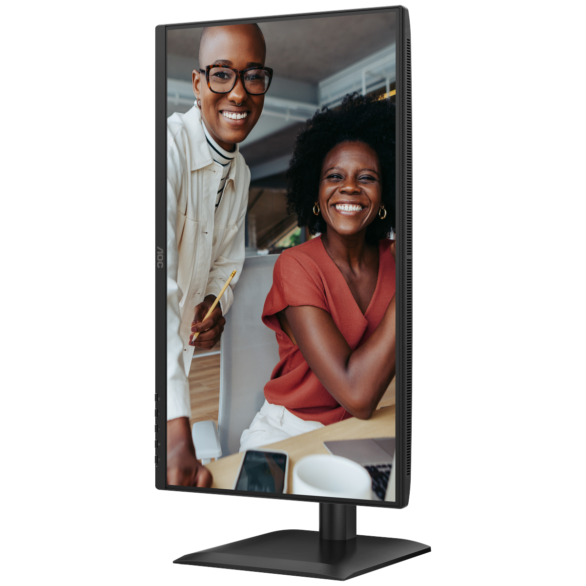 Монитор 23.8' AOC 24E4U IPS 1920x1080, 120 Гц, 4 мс, 16:9, 300 кд/м², HDMI 1.4, DP 1.2, VGA, USB-C, USB Hub (5x USB 3.2, вкл. USB-B), 3.5 Jack, динамики (2x2 Вт), HDR10, Adaptive-Sync, черный, фото12