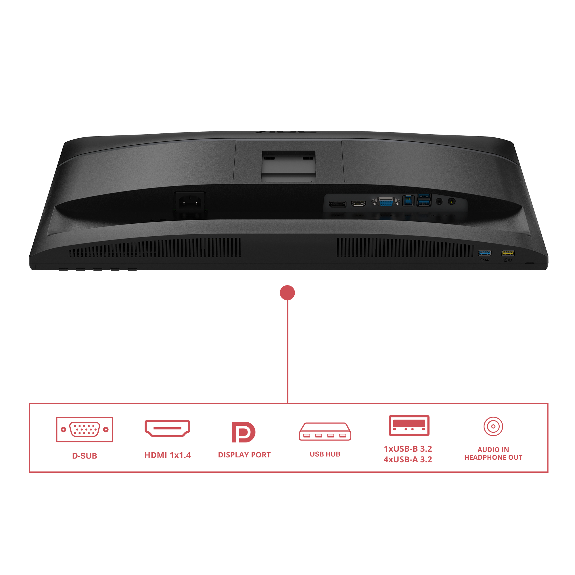 Монитор 23.8' AOC 24E4U IPS 1920x1080, 120 Гц, 4 мс, 16:9, 300 кд/м², HDMI 1.4, DP 1.2, VGA, USB-C, USB Hub (5x USB 3.2, вкл. USB-B), 3.5 Jack, динамики (2x2 Вт), HDR10, Adaptive-Sync, черный, фото19