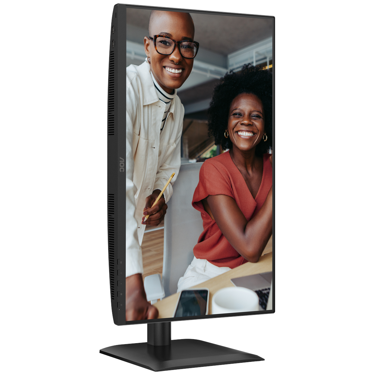 Монитор 23.8' AOC 24E4U IPS 1920x1080, 120 Гц, 4 мс, 16:9, 300 кд/м², HDMI 1.4, DP 1.2, VGA, USB-C, USB Hub (5x USB 3.2, вкл. USB-B), 3.5 Jack, динамики (2x2 Вт), HDR10, Adaptive-Sync, черный, фото13