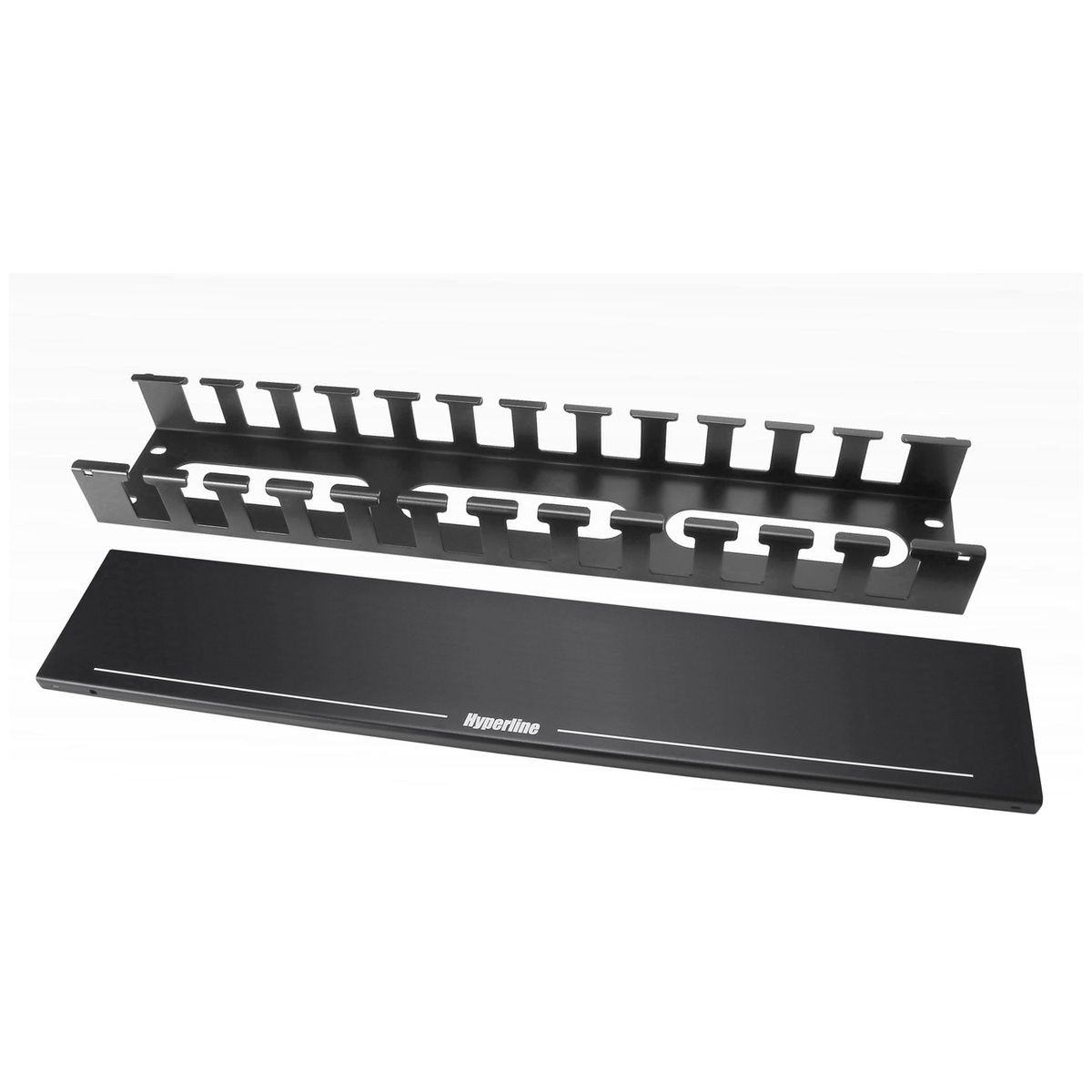 Органайзер Hyperline CM-2U-MLF-COV Кабельный организатор 2U металлический с крышкой, 19", 2U