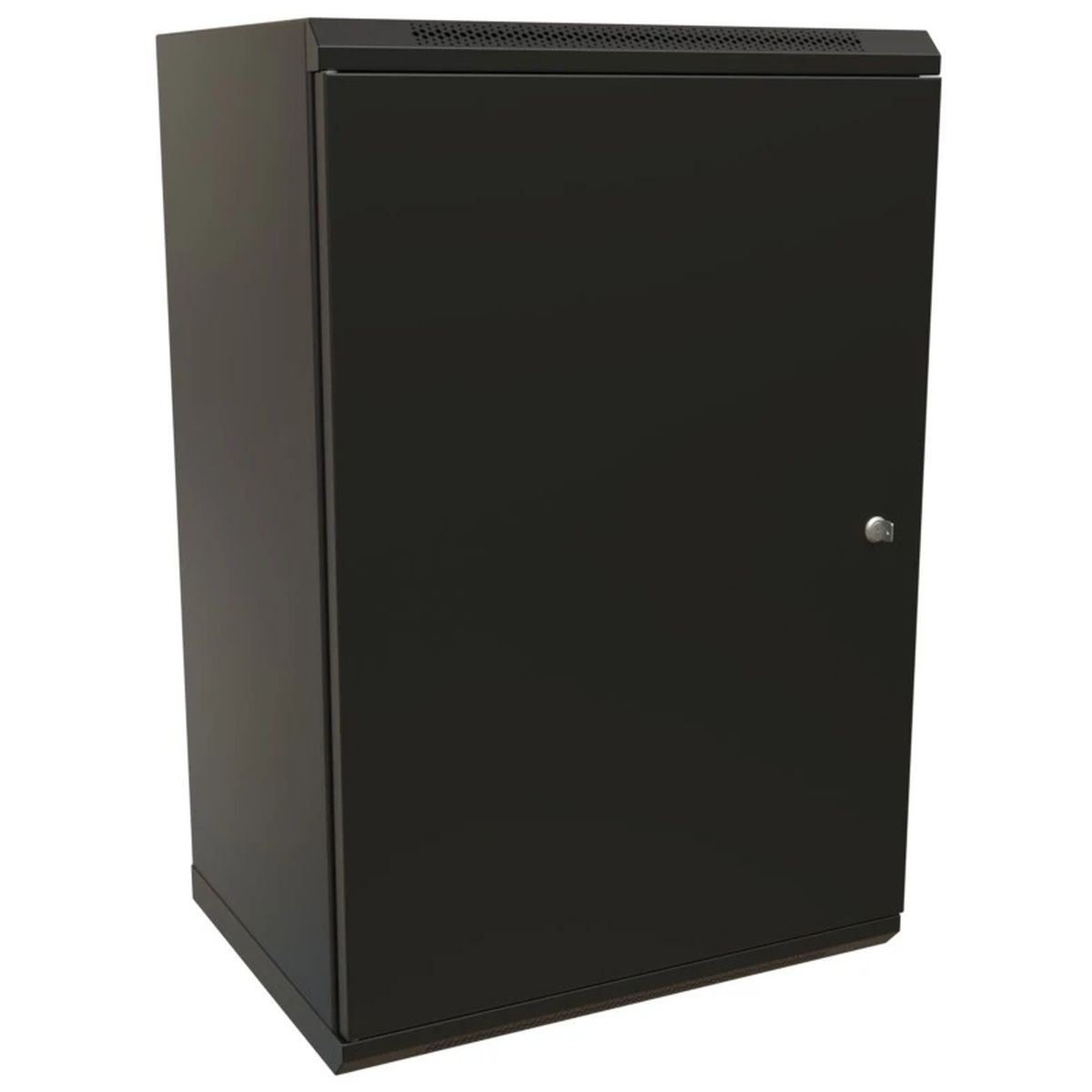 Шкаф Hyperline WRline WR-TW-1845-SR-RAL9004 настенный 19-дюймовый (19"), 18U, 908x600х450мм, цельнометаллическая дверь с замком, цвет черный (RAL9004) (разобранный)