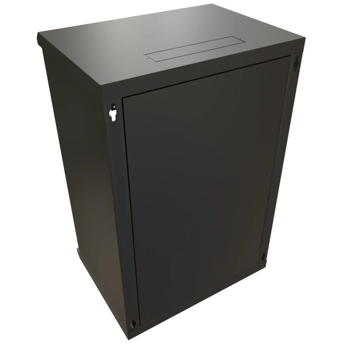 Шкаф Hyperline WRline WR-TW-1845-SR-RAL9004 настенный 19-дюймовый (19"), 18U, 908x600х450мм, цельнометаллическая дверь с замком, цвет черный (RAL9004) (разобранный)