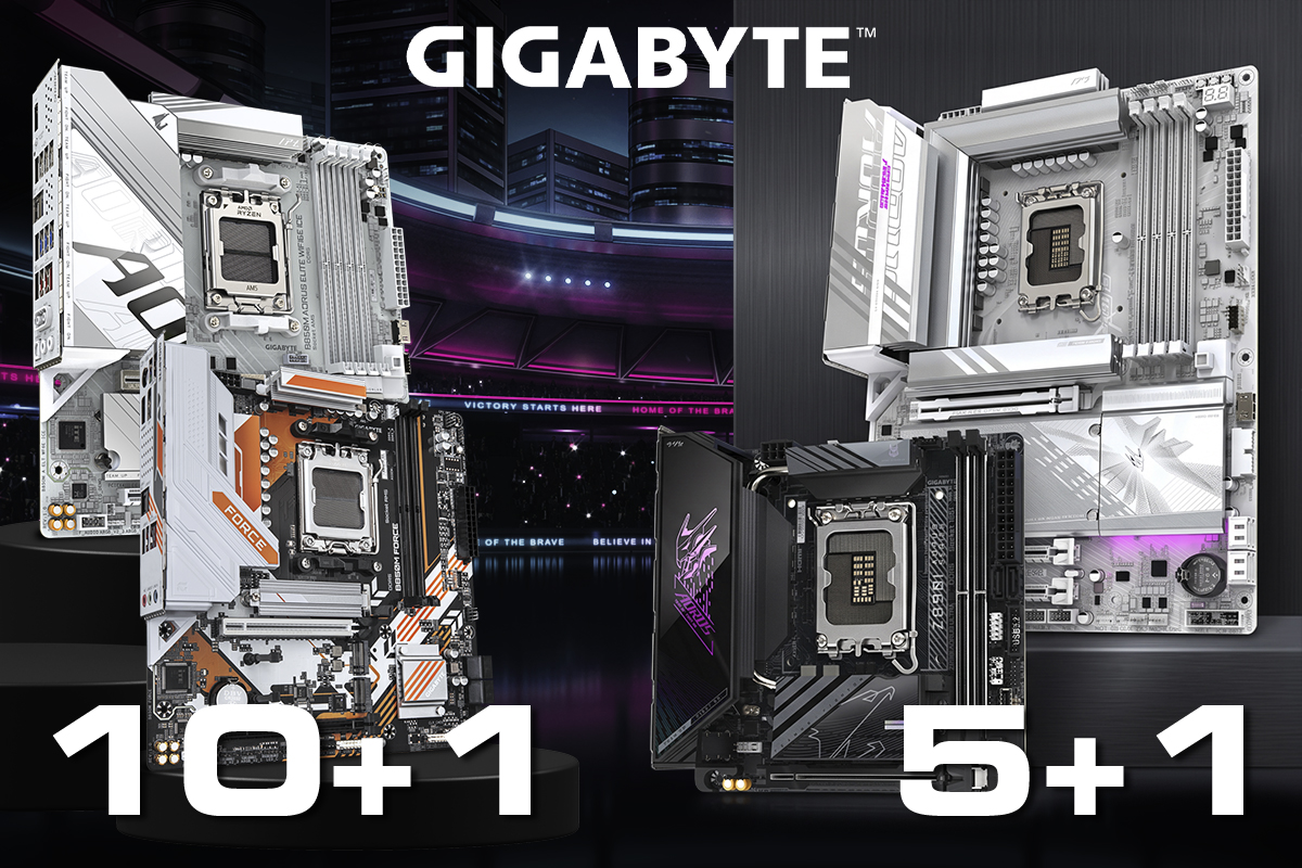 Акции «10+1» и «5+1» на материнские платы GIGABYTE